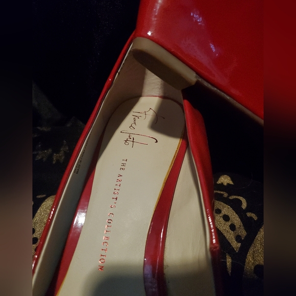 NWOT Red patent Franco Sarto wedges size 9 - Picture 2 of 5